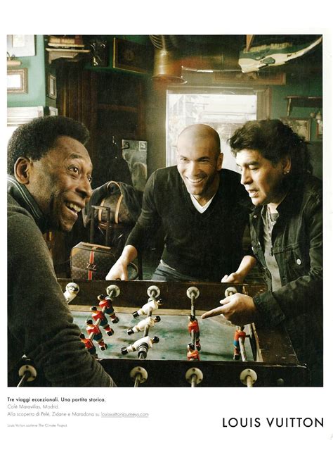 photo louis vuitton zidane pele maradona|Pelé, Maradona and Zidane Play Fussball for LV .